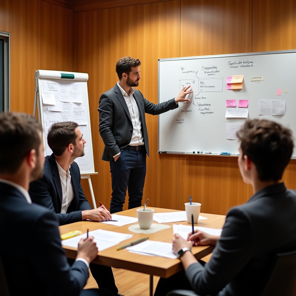 Skupina účastníků při rozboru marketingové kampaně